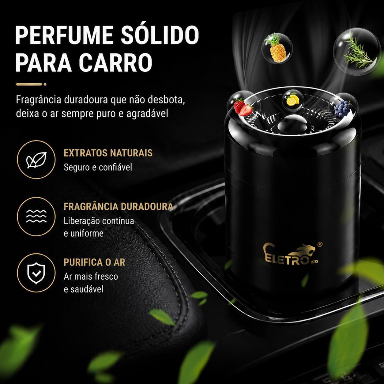 Aromatizador de carro Eletro com perfume sólido de longa duração