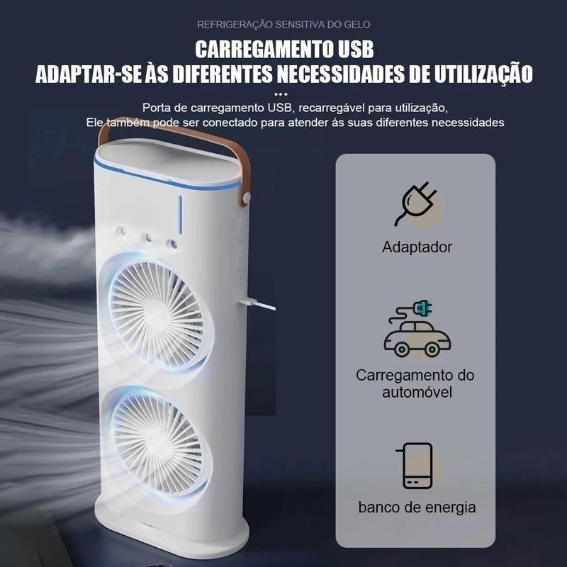 Climatizador de ar portátil Eletro com névoa e três bocais de saída da Vapto