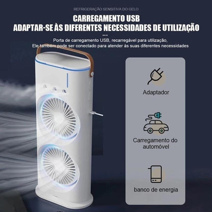 Climatizador de ar portátil Eletro com névoa e três bocais de saída da Vapto
