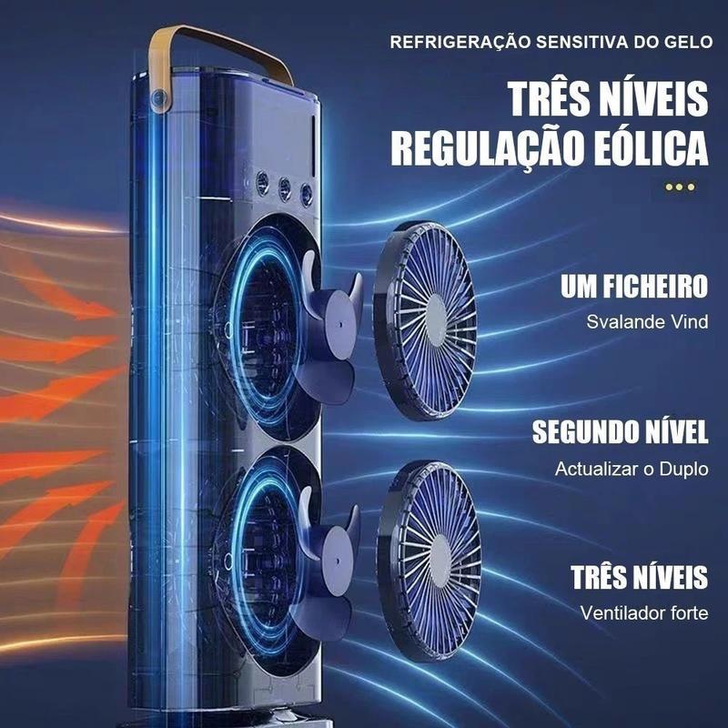 Climatizador de ar portátil Eletro com névoa e três bocais de saída da Vapto