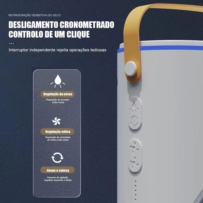Climatizador de ar portátil Eletro com névoa e três bocais de saída da Vapto