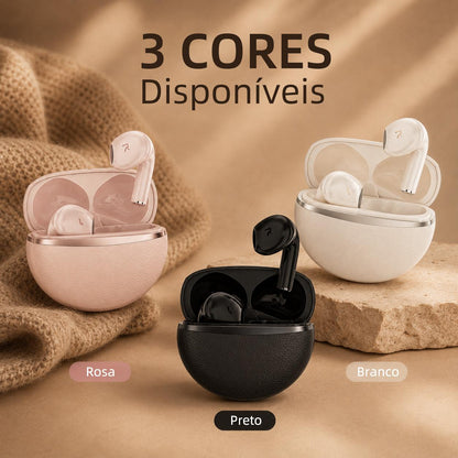 Fone Bluetooth Eletro com cancelamento de ruído ENC e estojo portátil