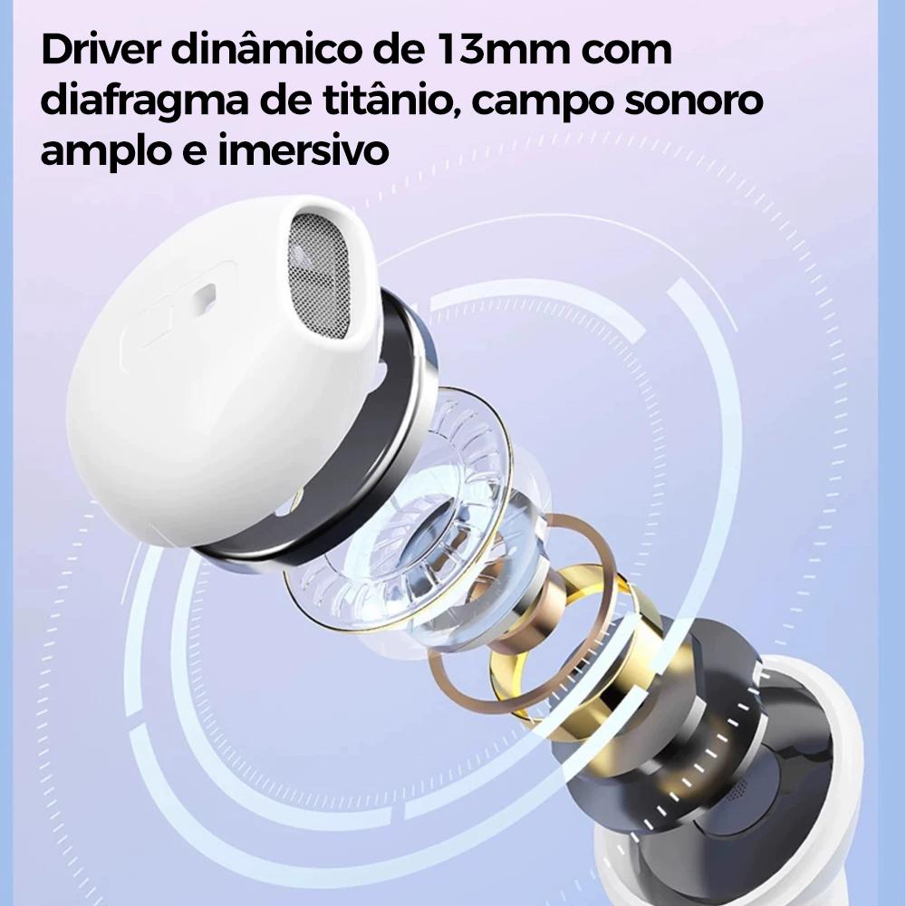 Fone Bluetooth Eletro com cancelamento ativo de ruído da Vapto