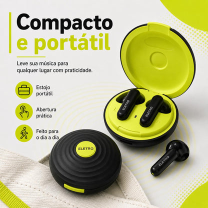 Fone Bluetooth Eletro com cancelamento ativo de ruído da Vapto