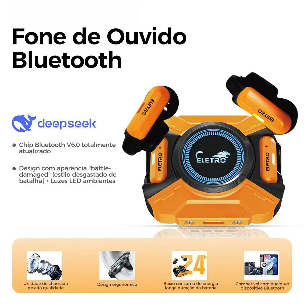 Fone Bluetooth estéreo Eletro resistente à água com cancelamento de ruído da Vapto
