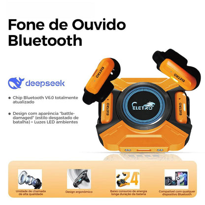 Fone Bluetooth estéreo Eletro resistente à água com cancelamento de ruído da Vapto