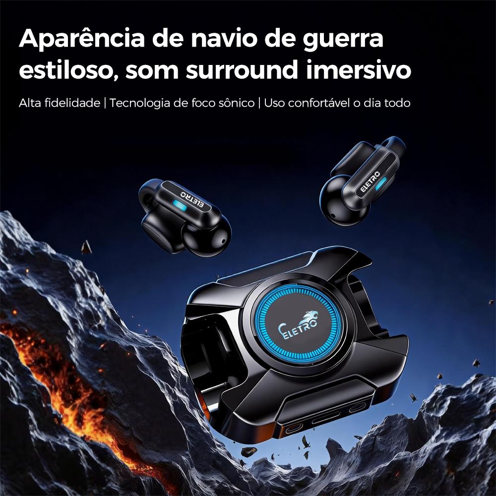 Fone Bluetooth estéreo Eletro resistente à água com cancelamento de ruído da Vapto