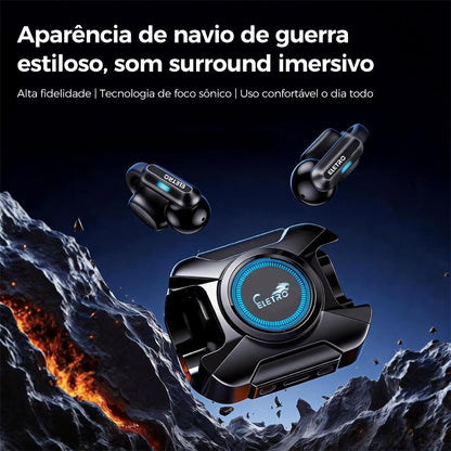Fone Bluetooth estéreo Eletro resistente à água com cancelamento de ruído da Vapto
