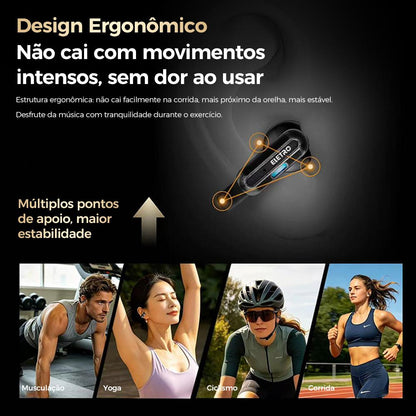 Fone Bluetooth estéreo Eletro resistente à água com cancelamento de ruído da Vapto