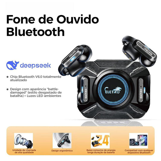 Fone Bluetooth estéreo Eletro resistente à água com cancelamento de ruído da Vapto