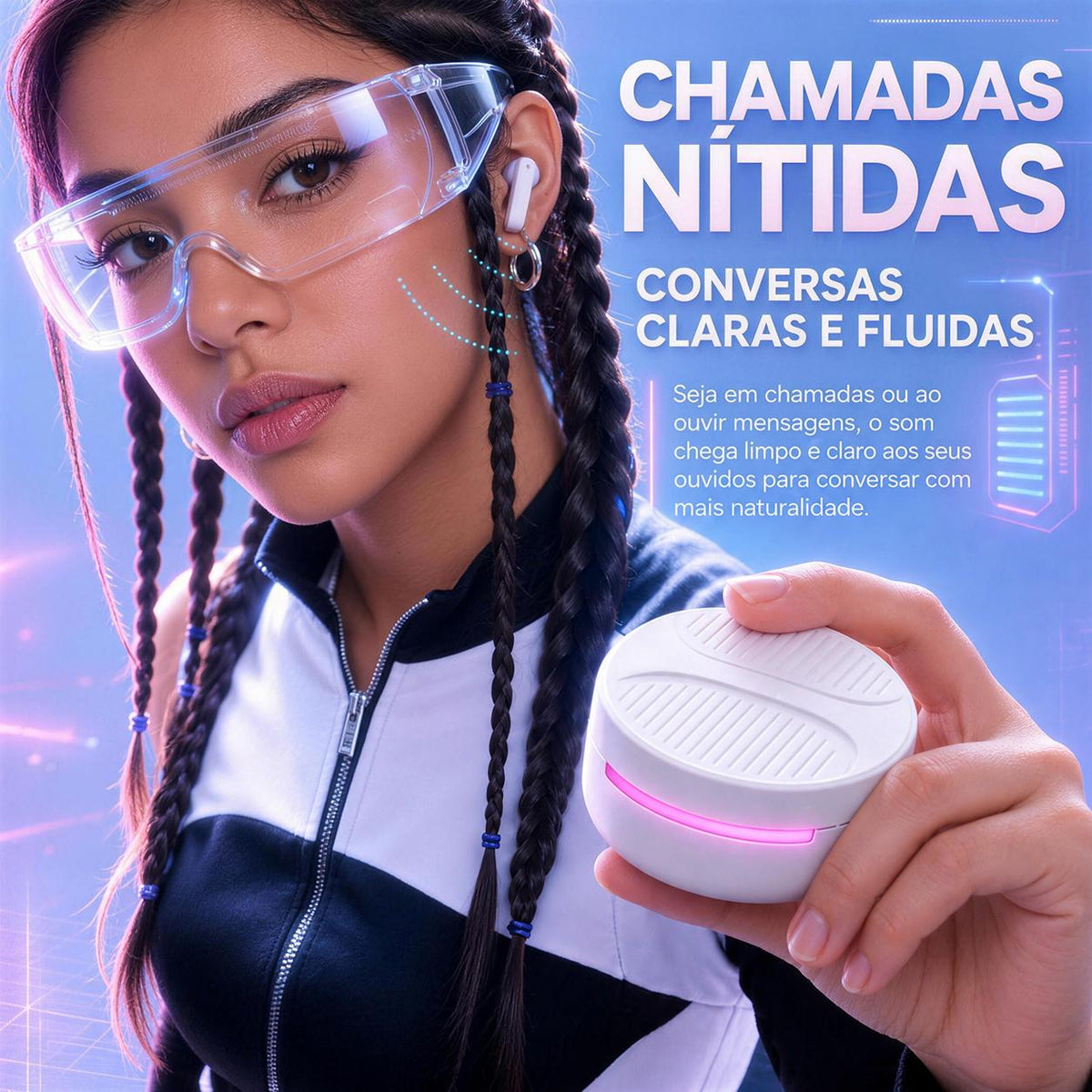 Fone Bluetooth gamer Eletro com baixa latência para jogos e uso sem fio