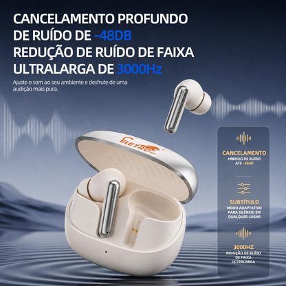 Fone Bluetooth Eletro sem fio e portátil para ouvir música e atender chamadas
