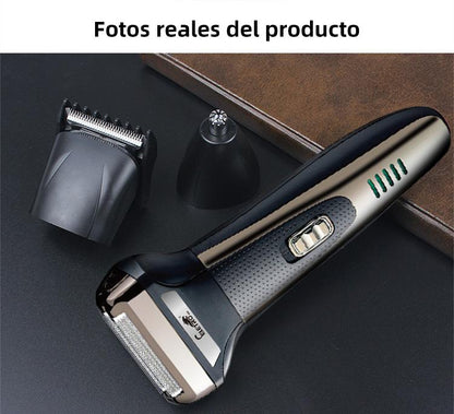 Máquina de barbear Eletro 3 em 1 para aparar pelos do cabelo, nariz, barba e corpo da Vapto