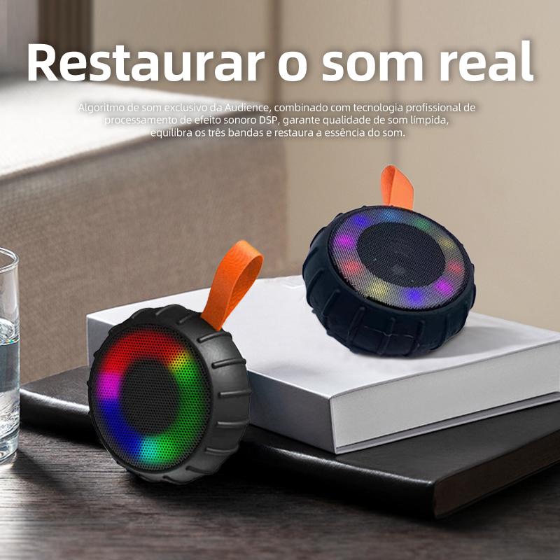 Caixa de som Bluetooth EletroMex à prova d’água para banheiro da Vapto