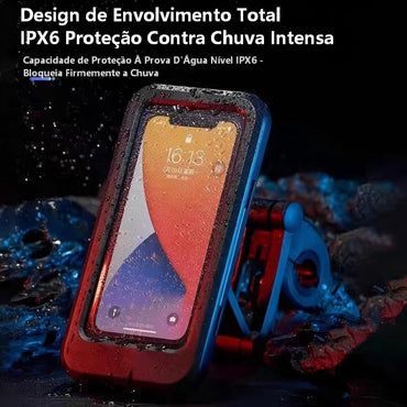 Suporte de celular EletroMex para motocicleta e bicicleta com proteção total da Vapto