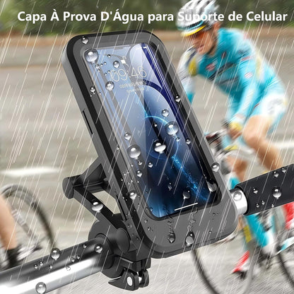 Suporte de celular EletroMex para motocicleta e bicicleta com proteção total da Vapto