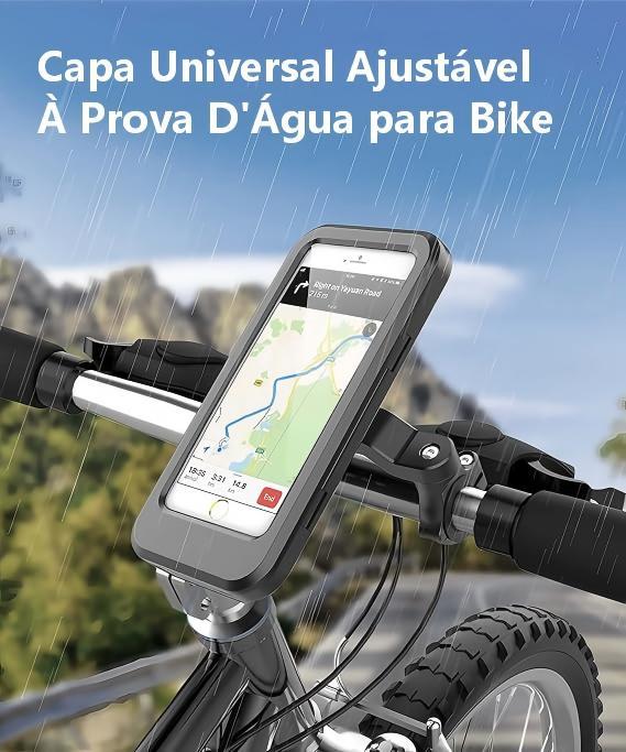 Suporte de celular EletroMex para motocicleta e bicicleta com proteção total da Vapto