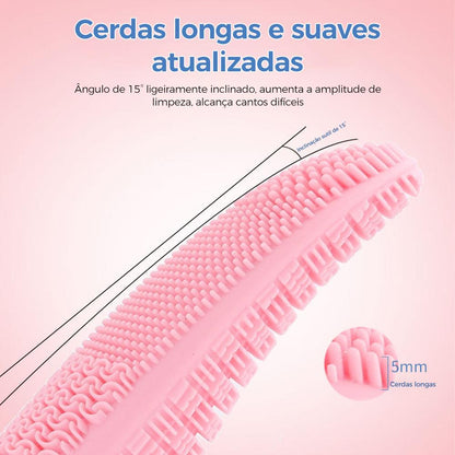 Escova de limpeza facial de silicone com vibração sônica da Vapto