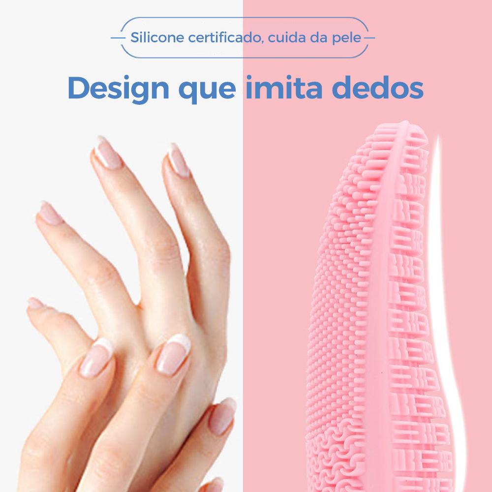 Escova de limpeza facial de silicone com vibração sônica da Vapto