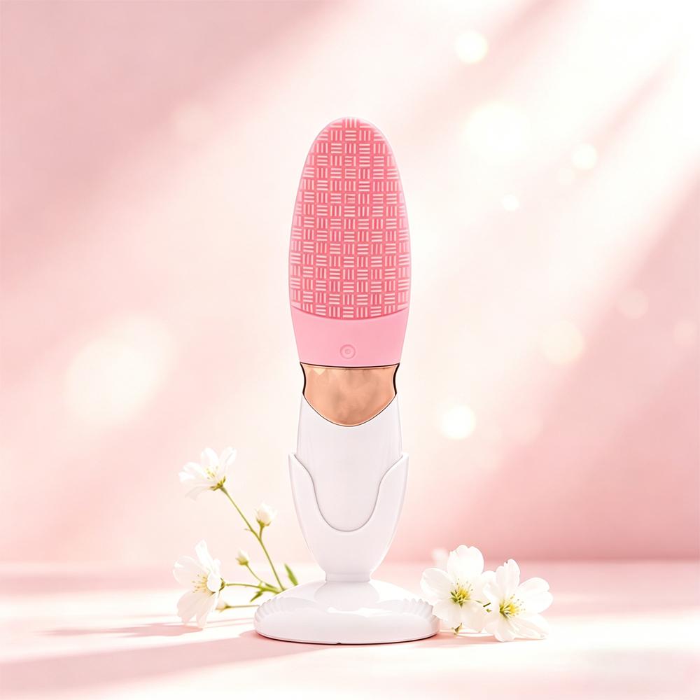 Escova de limpeza facial de silicone com vibração sônica da Vapto