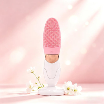 Escova de limpeza facial de silicone com vibração sônica da Vapto