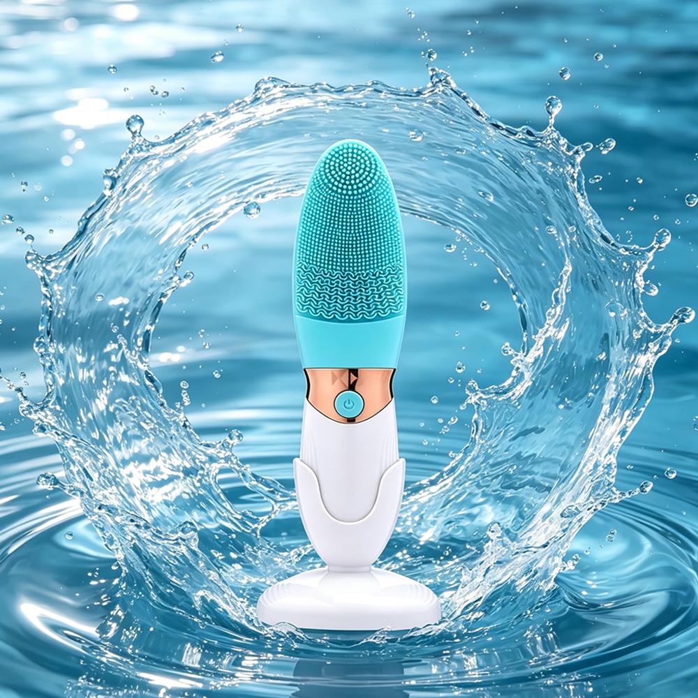 Escova de limpeza facial de silicone com vibração sônica da Vapto