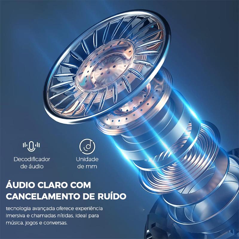 Fone de ouvido Bluetooth over-ear dobrável com microfone da Vapto
