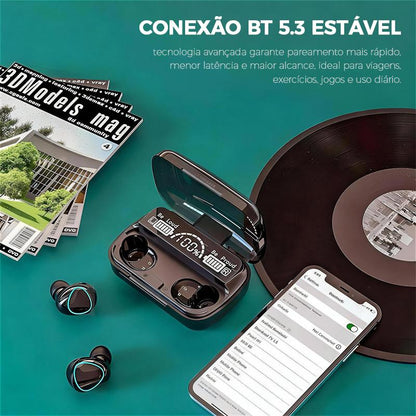 Fone de ouvido Bluetooth over-ear dobrável com microfone da Vapto