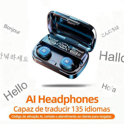Fone de ouvido Bluetooth over-ear dobrável com microfone da Vapto