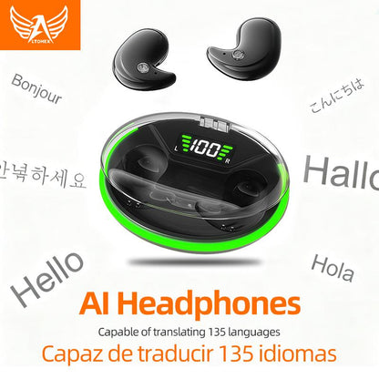 Fone Bluetooth TWS confortável para dormir com estojo e display LED da Vapto