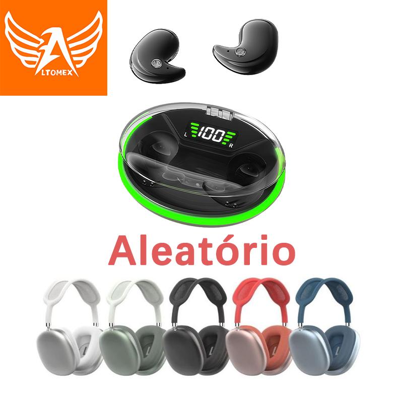 Fone Bluetooth TWS confortável para dormir com estojo e display LED da Vapto