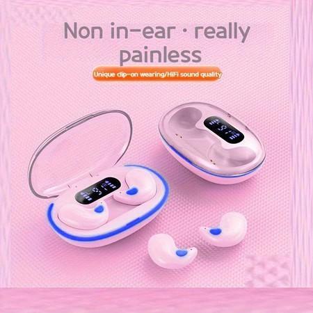 Fone Bluetooth TWS confortável para dormir com estojo e display LED da Vapto