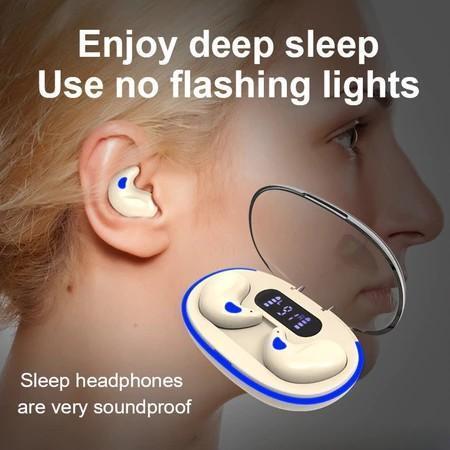 Fone Bluetooth TWS confortável para dormir com estojo e display LED da Vapto