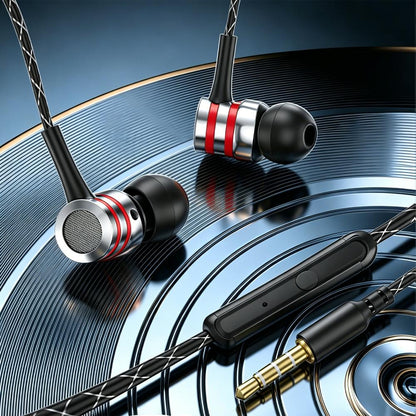 Fone de ouvido com fio intra-auricular com driver híbrido e graves potentes da Vapto
