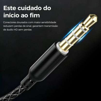 Fone de ouvido com fio intra-auricular com driver híbrido e graves potentes da Vapto