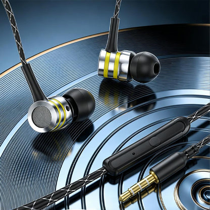 Fone de ouvido com fio intra-auricular com driver híbrido e graves potentes da Vapto
