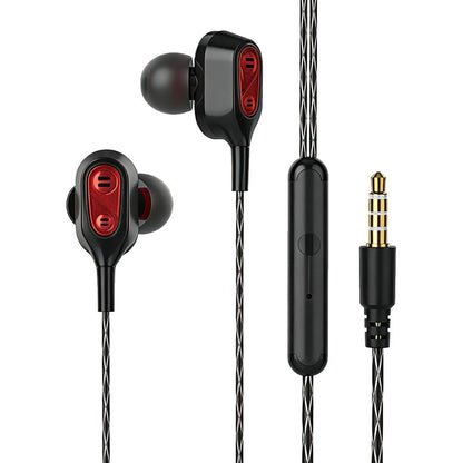 Fone de ouvido com fio intra-auricular com dois drivers e alto-falantes da Vapto