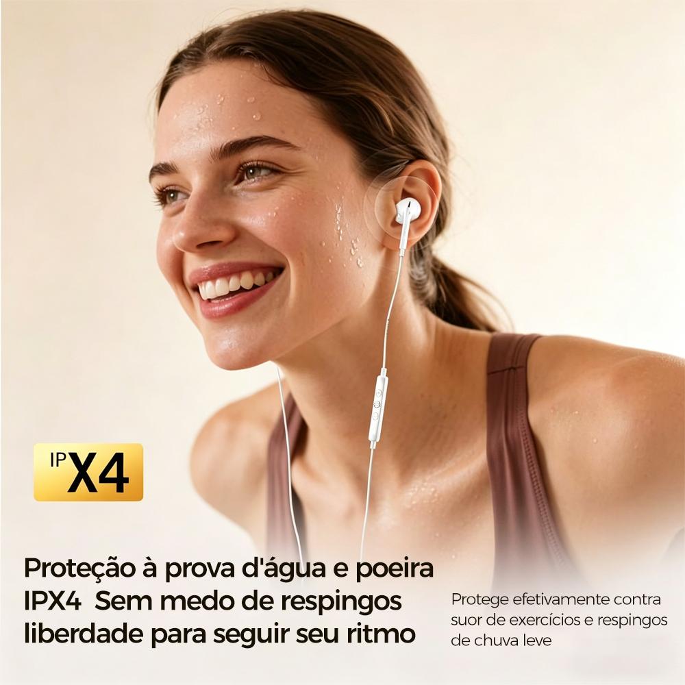 Fone profissional com fio, controle e placa de som para karaokê da Vapto