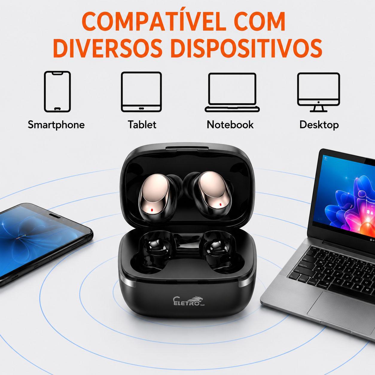 Fone Eletro Bluetooth resistente à água da Vapto