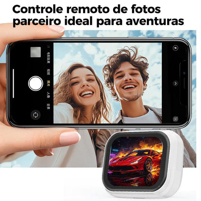 Fone Eletro Bluetooth TWS com tela, cancelamento de ruído e chamadas da Vapto