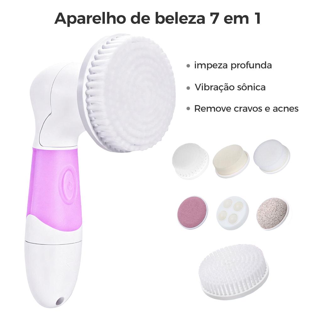 Kit de limpeza facial 7 em 1 com vibração sônica da Vapto