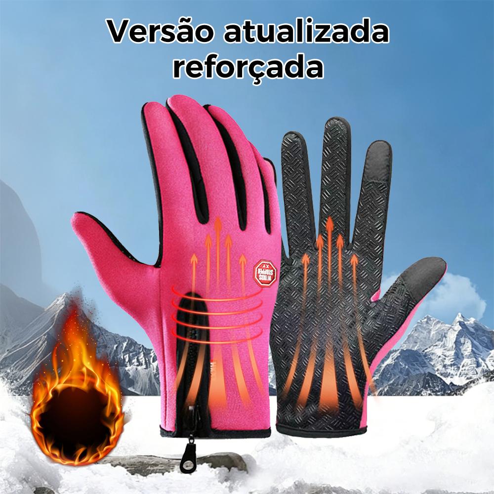 Luva térmica reforçada para ciclismo com proteção corta-vento e toque na tela da Vapto