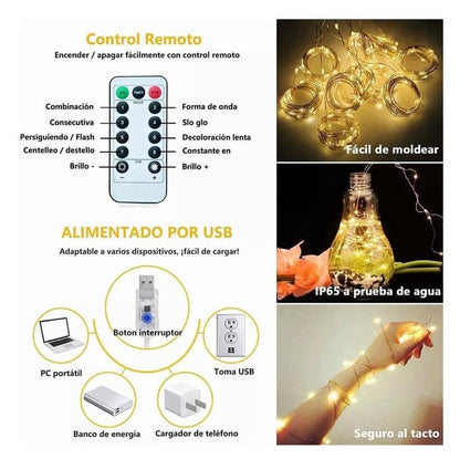 Luzes LED decorativas em formato de cortina para paredes e ambientes da Vapto