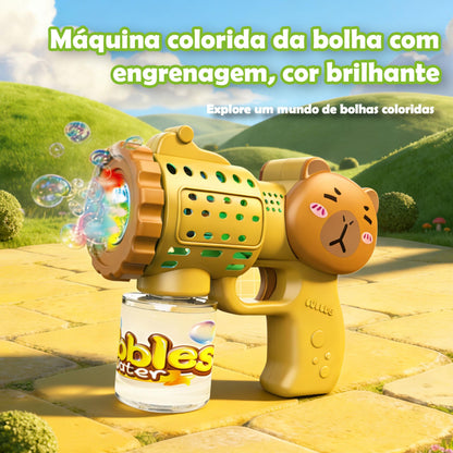 Máquina elétrica portátil de bolhas de sabão para crianças da Vapto