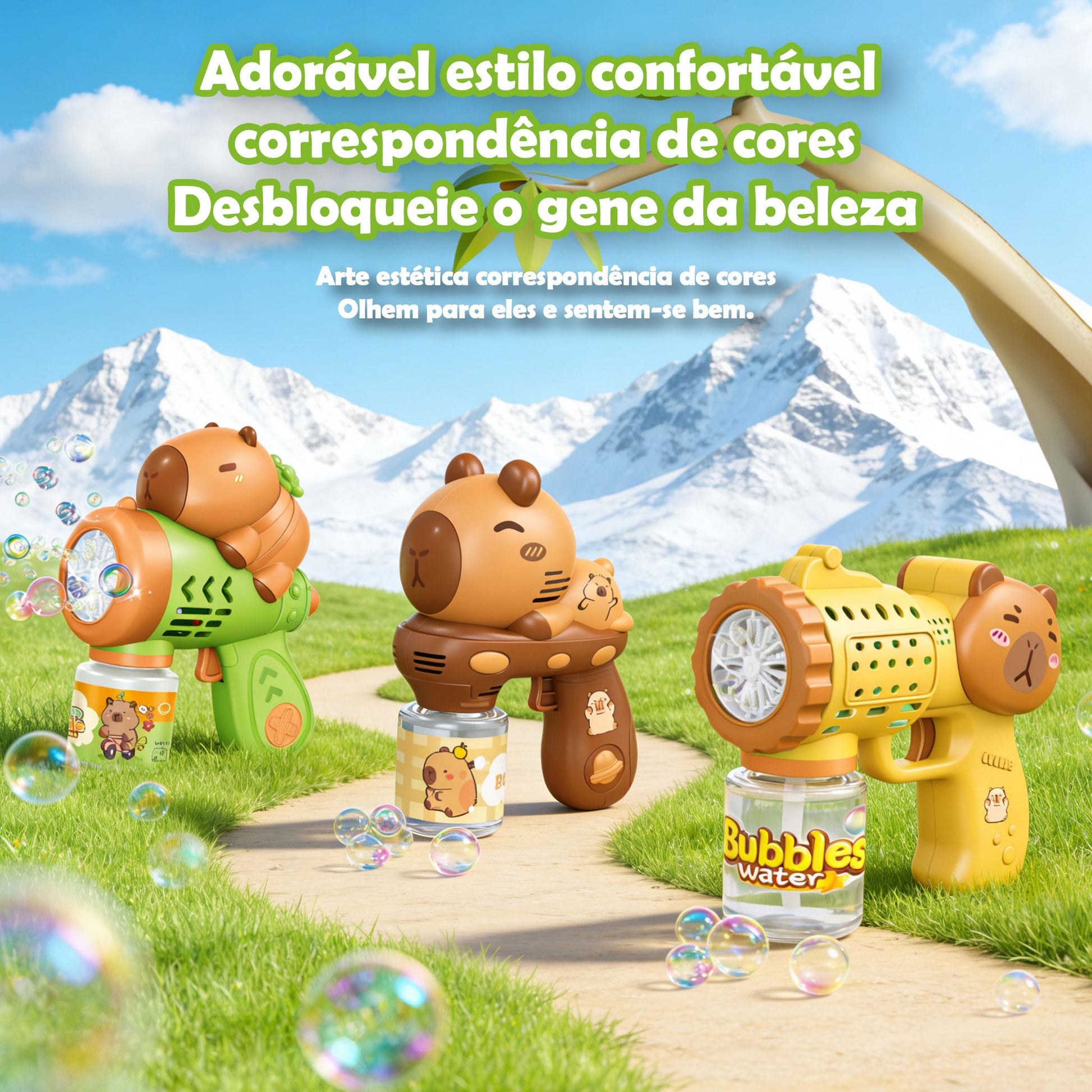Máquina elétrica portátil de bolhas de sabão para crianças da Vapto