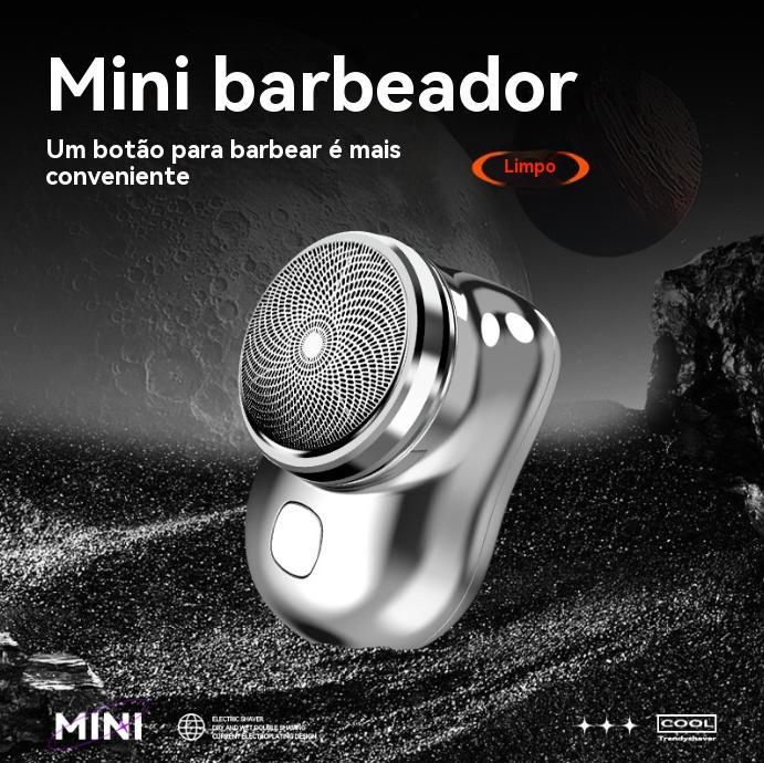 Mini barbeador elétrico portátil com 6 lâminas para viagens e uso no carro da Vapto