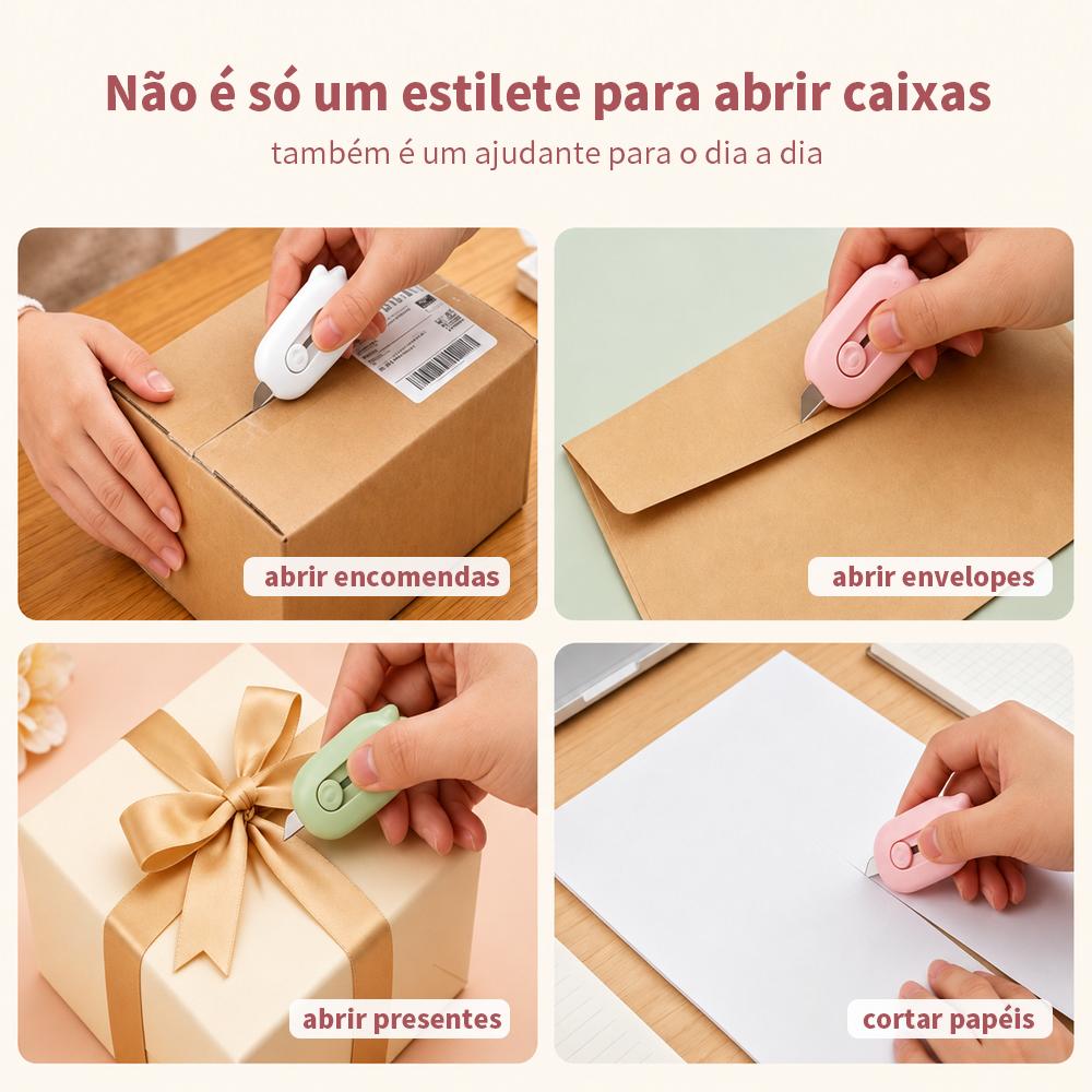 Mini estilete portátil para cortar papel no escritório da Vapto