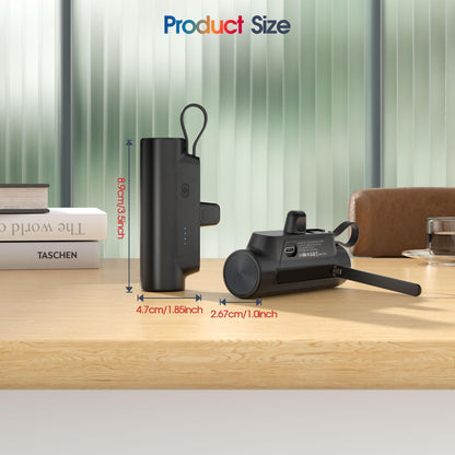 Mini power bank portátil de 5.000 mAh com suporte para celular da Vapto