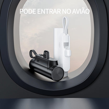 Mini power bank portátil de 5.000 mAh com suporte para celular da Vapto