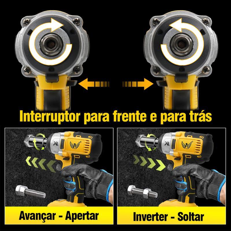 Parafusadeira de impacto sem fio de 48 V com conjunto de soquetes da Vapto